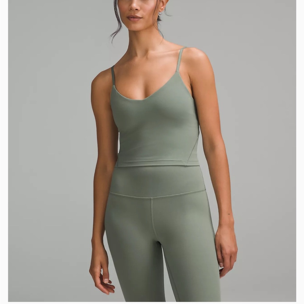 Lululemon Athletica Sage Green Cropped Tank